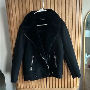 H&M Black Faux Fur Lined Women's Jacket